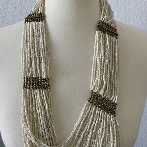 Cream multistrand necklace